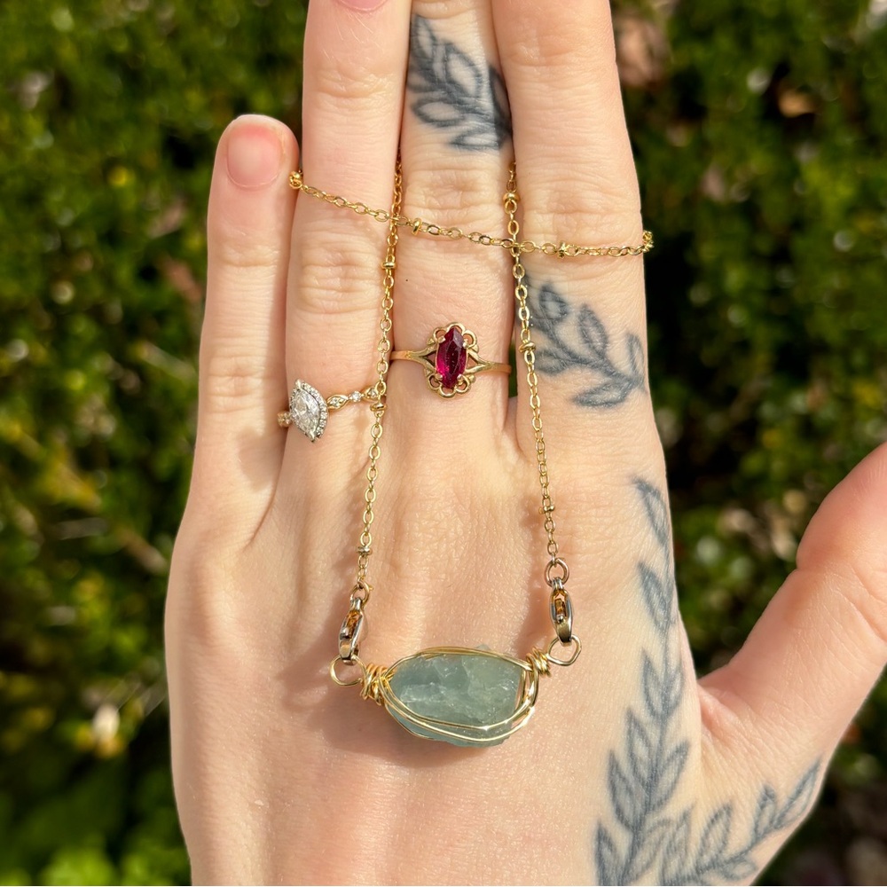 Aquamarine interchangeable necklace - Picture 1 of 5